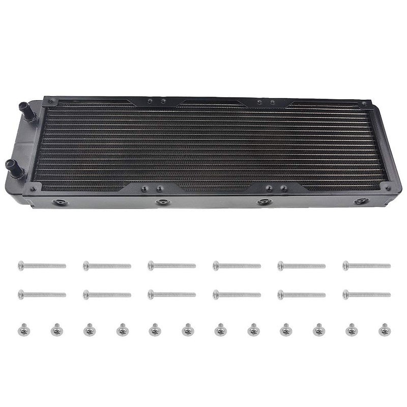 BXQINLENX 18 Pipe Aluminum Heat Exchanger Radiator for PC CPU CO2 Laser Water Cool System Computer 360mm(A) - Image 1